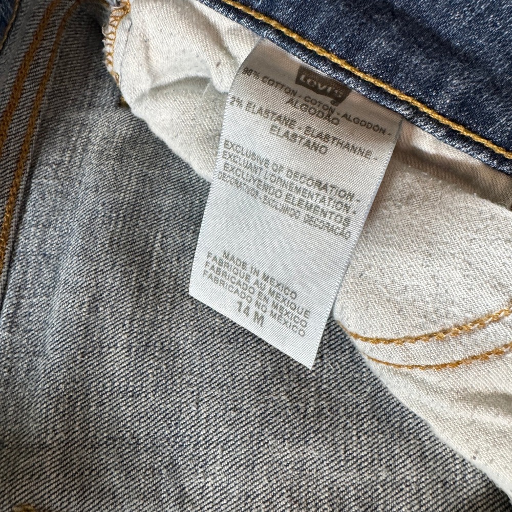 Levi's Original Slender Straight 526 Blue Denim Stretch Jeans 14 M (36x32) - Picture 6 of 11